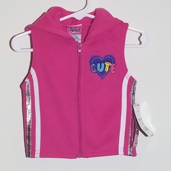 NWT Angel Face Matching Vest and Pants 6/9m - Picture 2 of 5